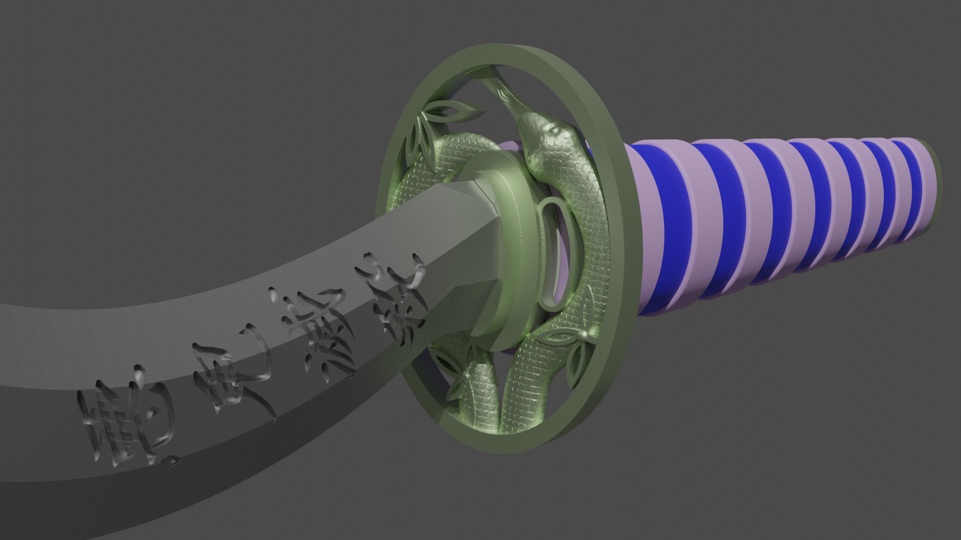 obanai iguro Demon Slayer Kimetsu no Yaiba Sword 3D print model_1