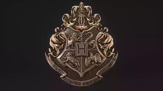 Hogwarts Crest 3D print model