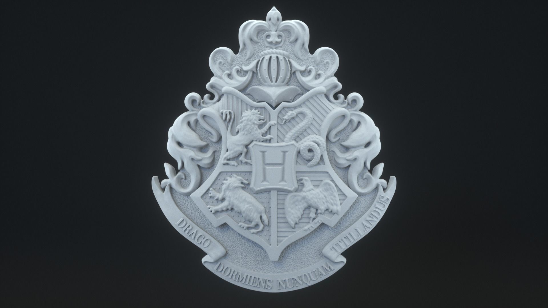 Hogwarts Crest 3D print model_18
