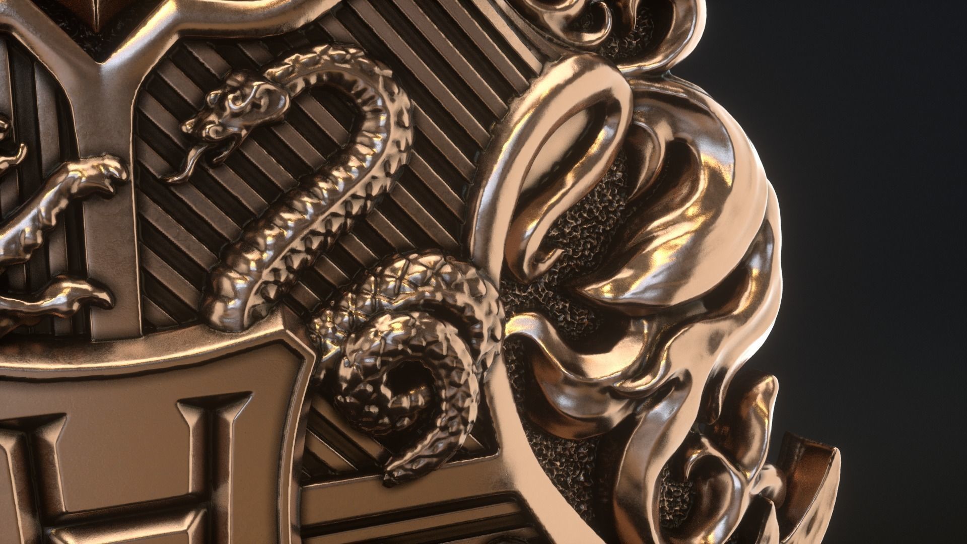 Hogwarts Crest 3D print model_7