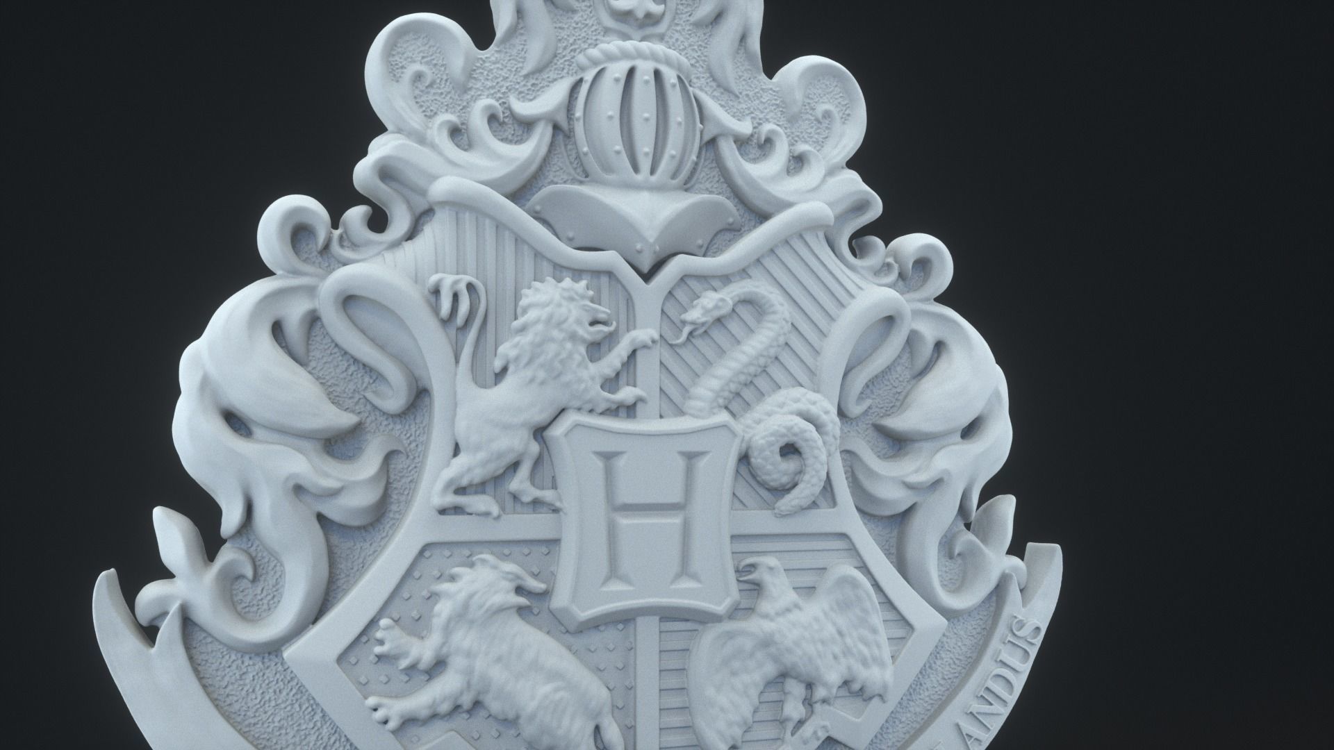 Hogwarts Crest 3D print model_19
