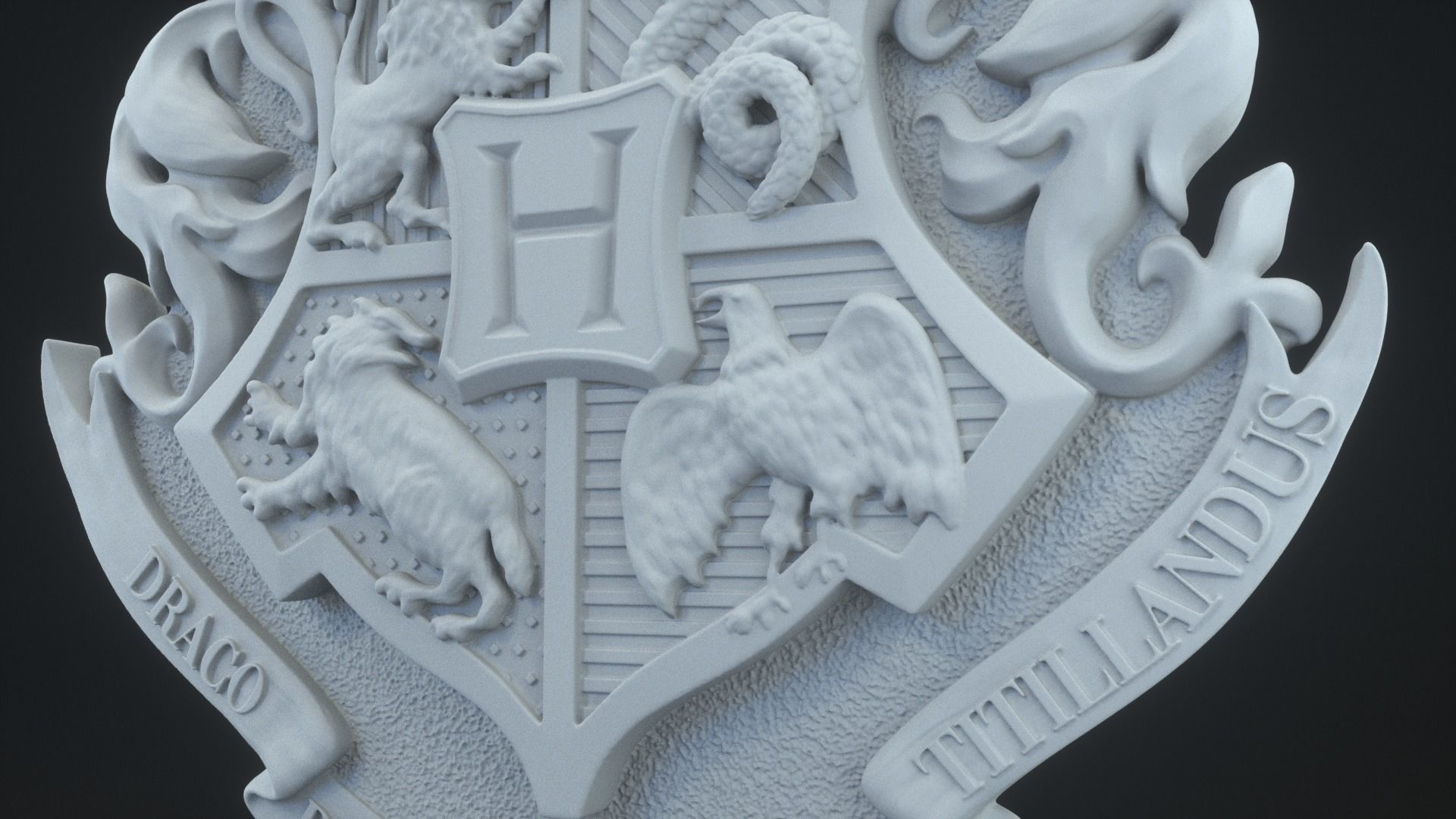 Hogwarts Crest 3D print model_20