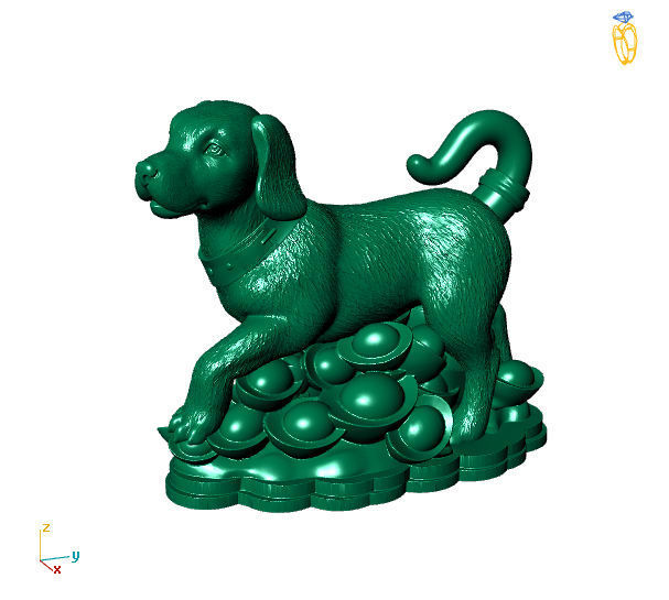 the dog chinese zodiac figurine 3D print model_1