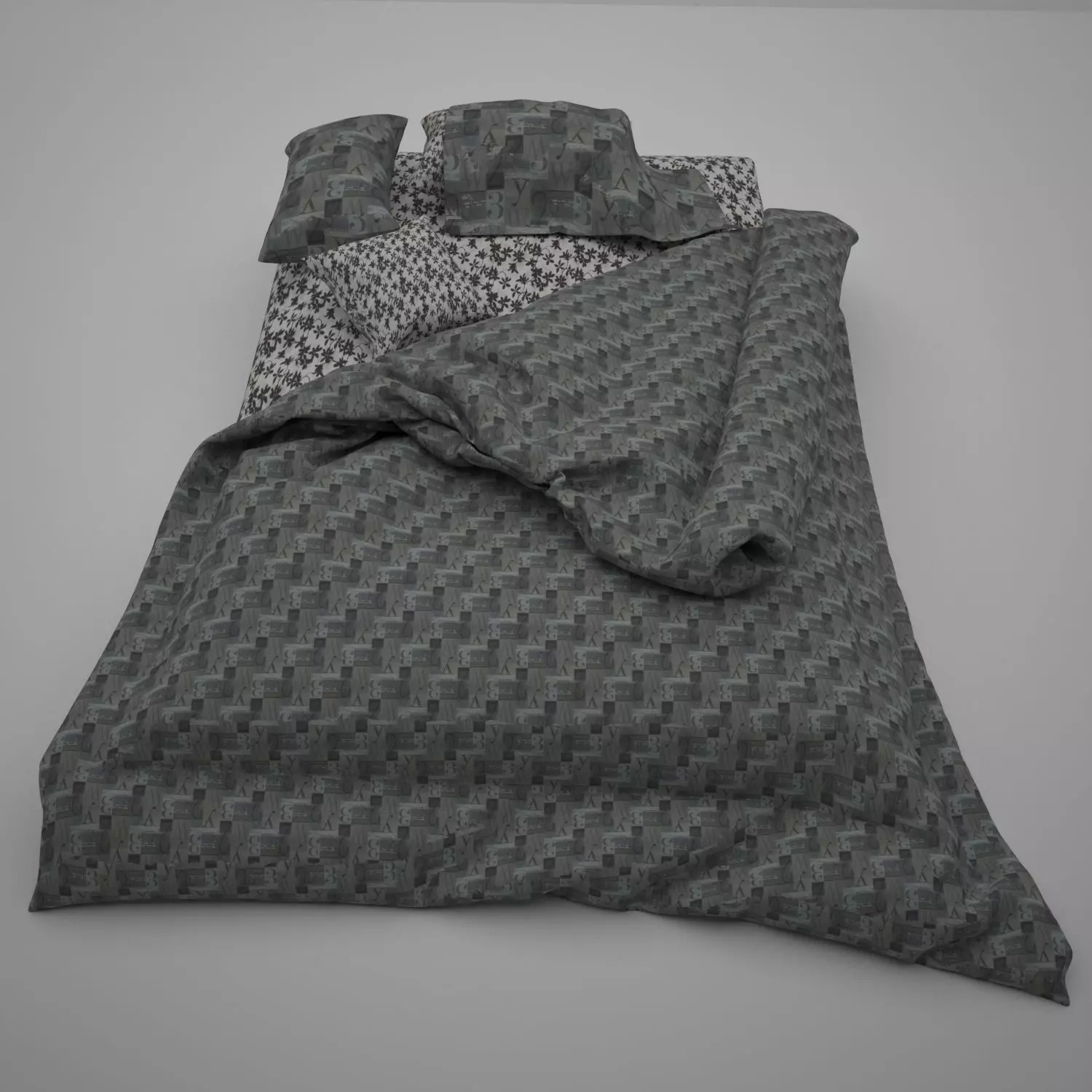 Single Bed 3D model_0