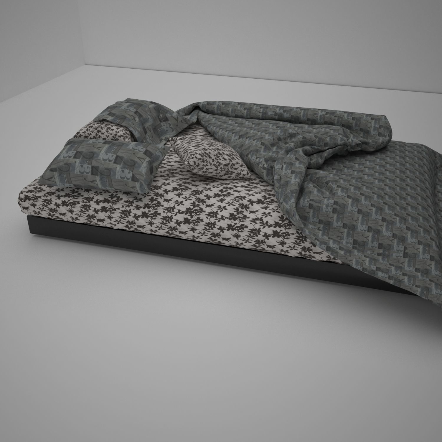 Single Bed 3D model_4