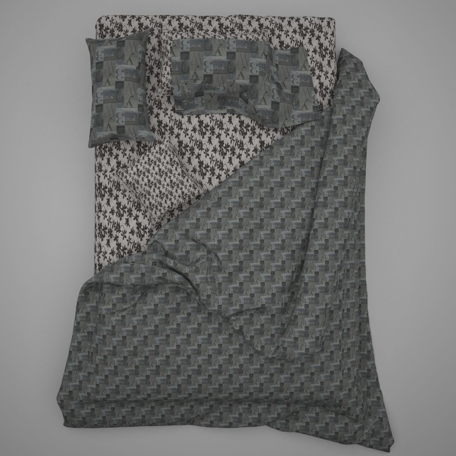 Single Bed 3D model_3