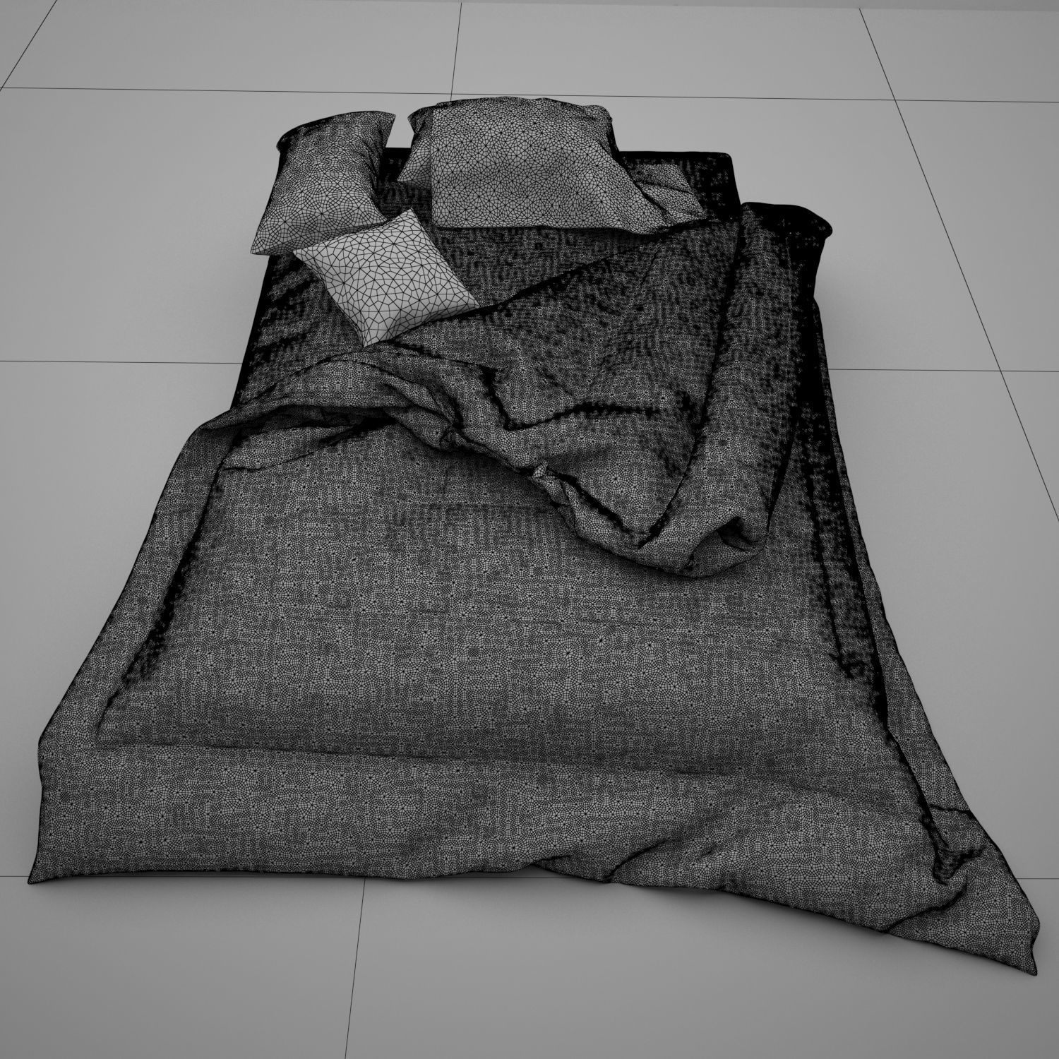 Single Bed 3D model_1