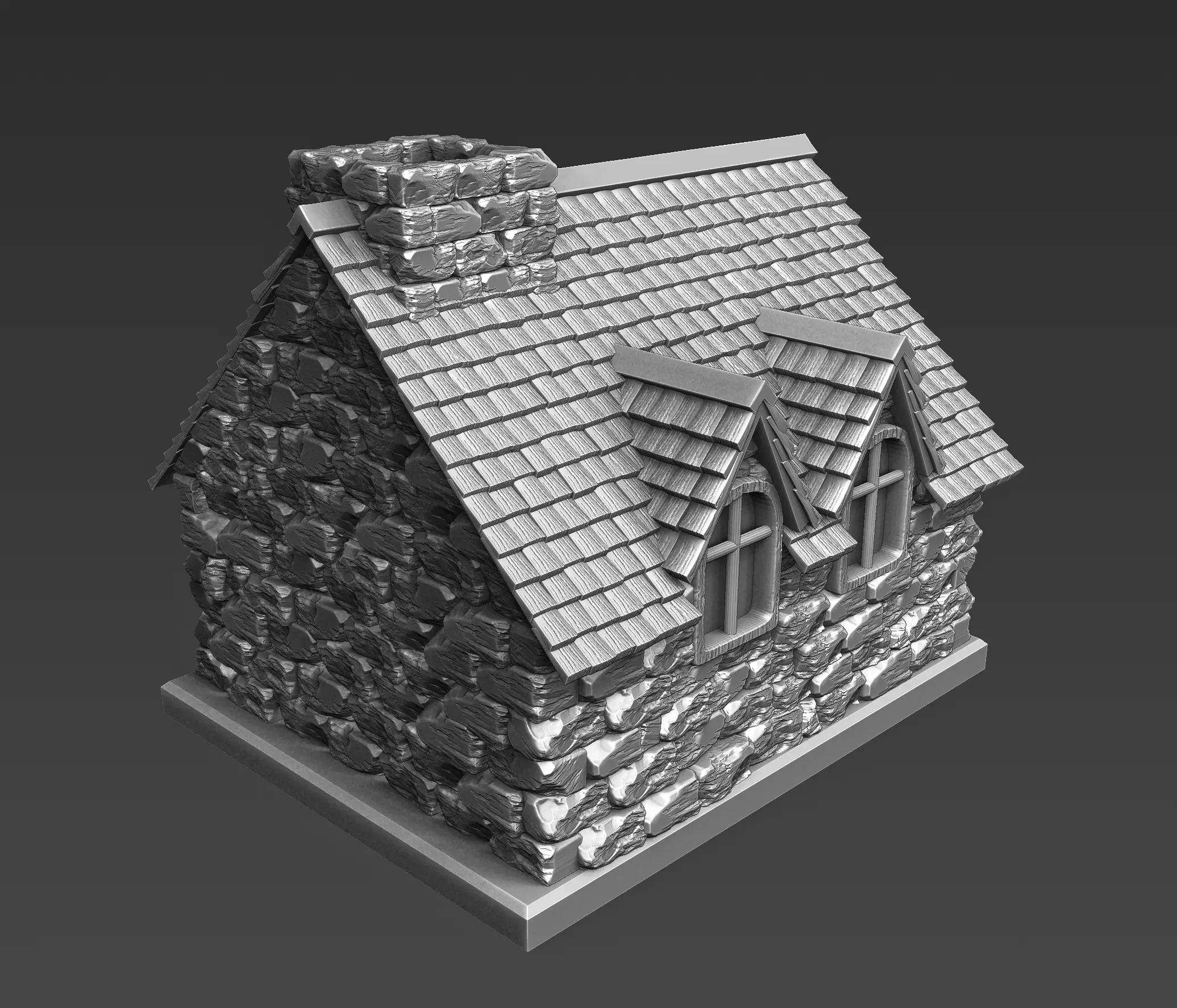 Medieval house for 3D printing 3D print model