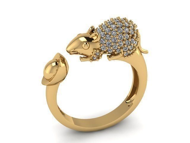 mouse ring 3D print model