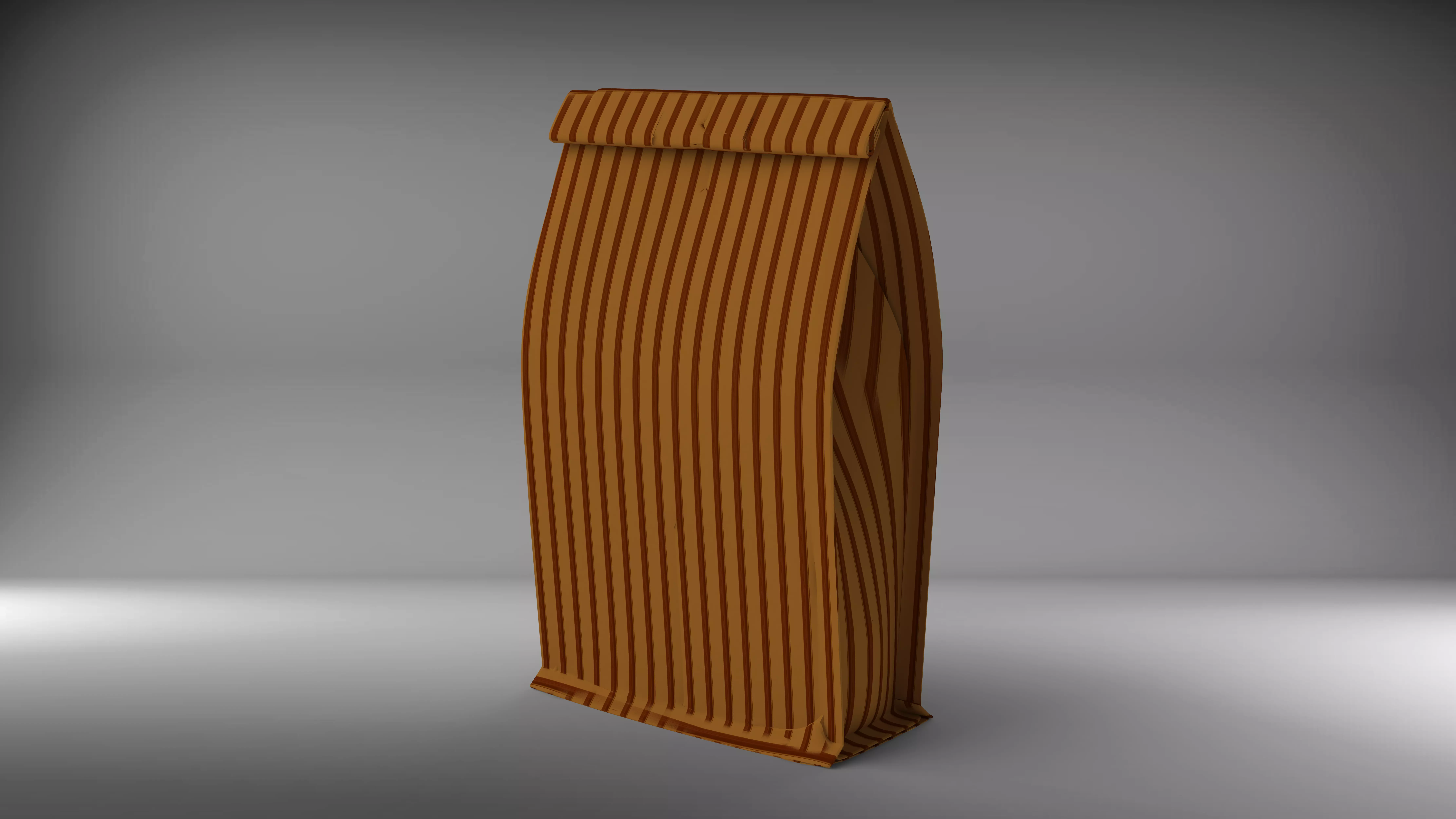 Paper bag  Low-poly 3D model_0