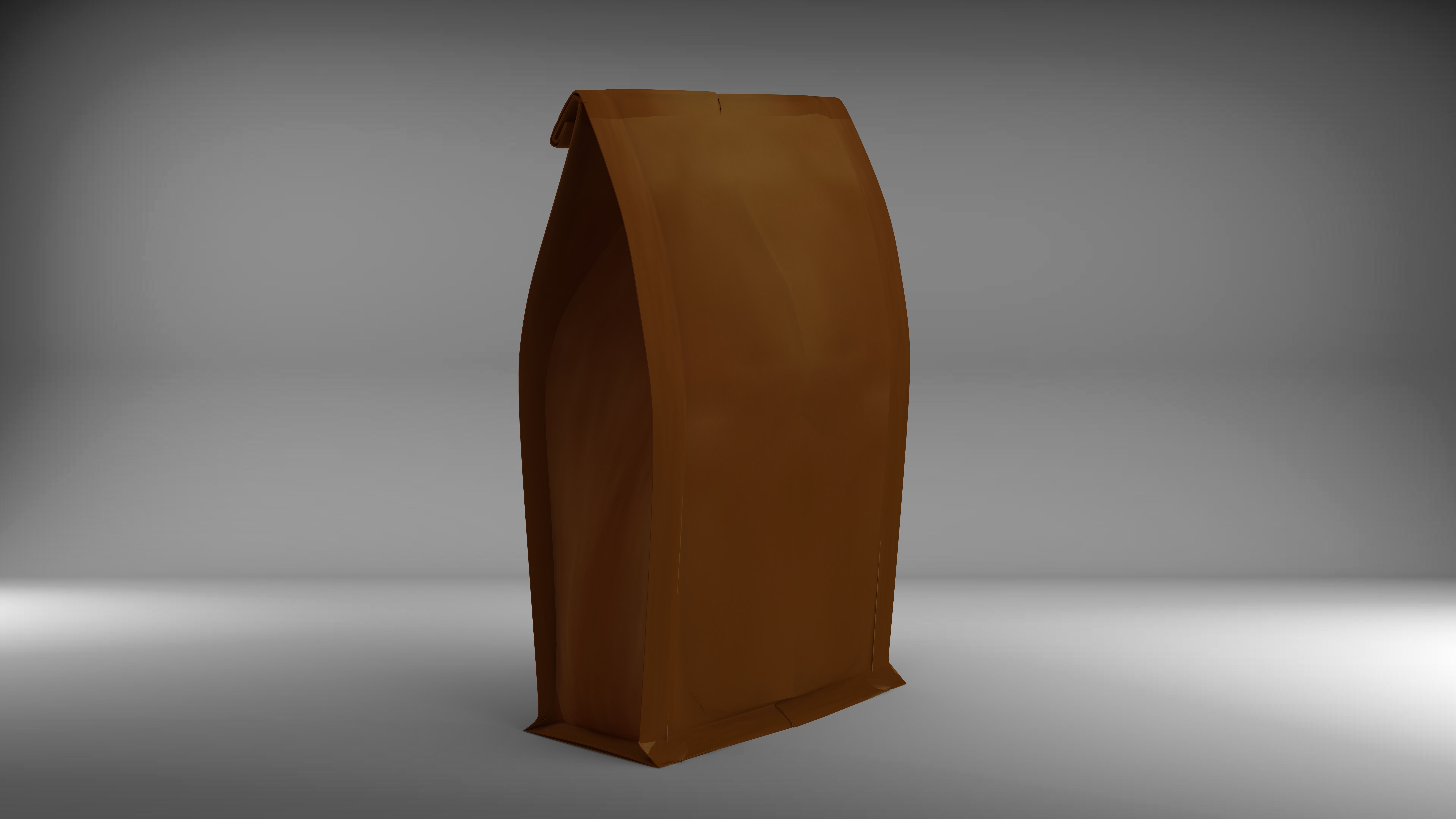 Paper bag  Low-poly 3D model_2
