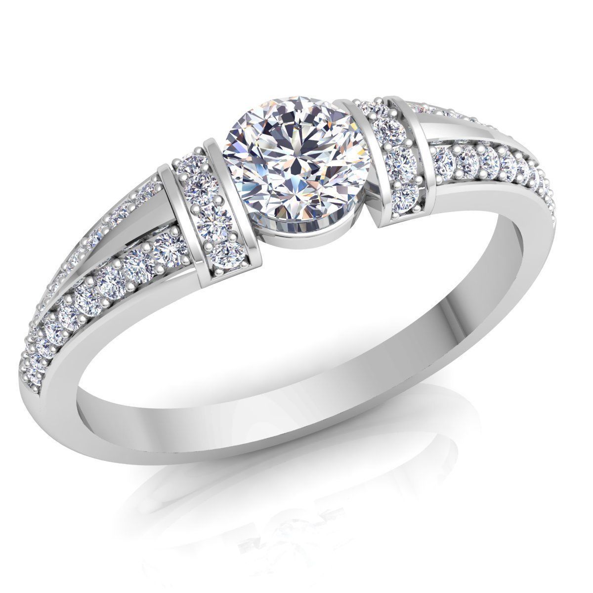 Royal Diamond Ring  3D print model_2