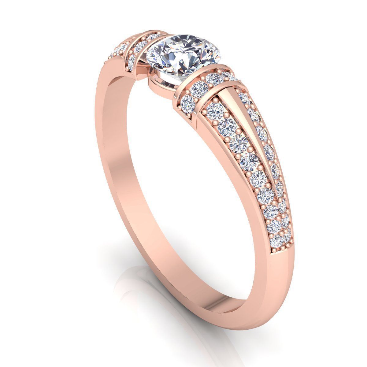 Royal Diamond Ring  3D print model_10