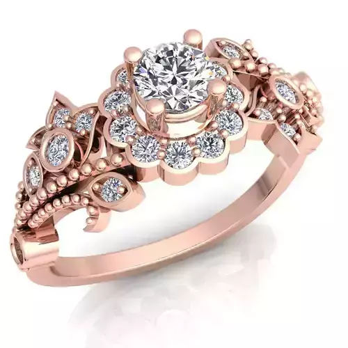 Royal Vintage Woman Diamond Ring 