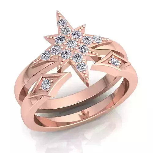 Fancy Woman Wedding Set  Ring 