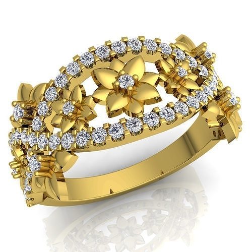 Vintage Collection Woman Diamond Ring  3D print model