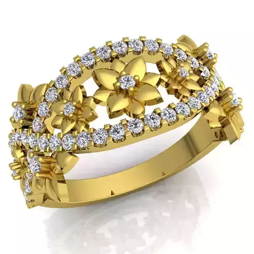 Vintage Collection Woman Diamond Ring  3D print model