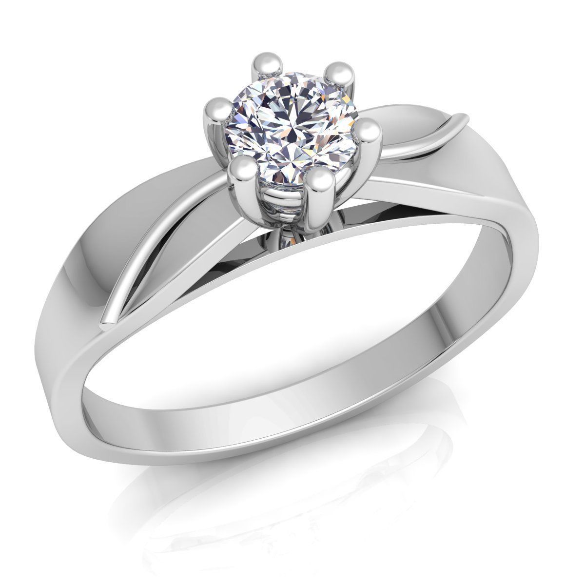 Woman Diamond Ring  3D print model_2