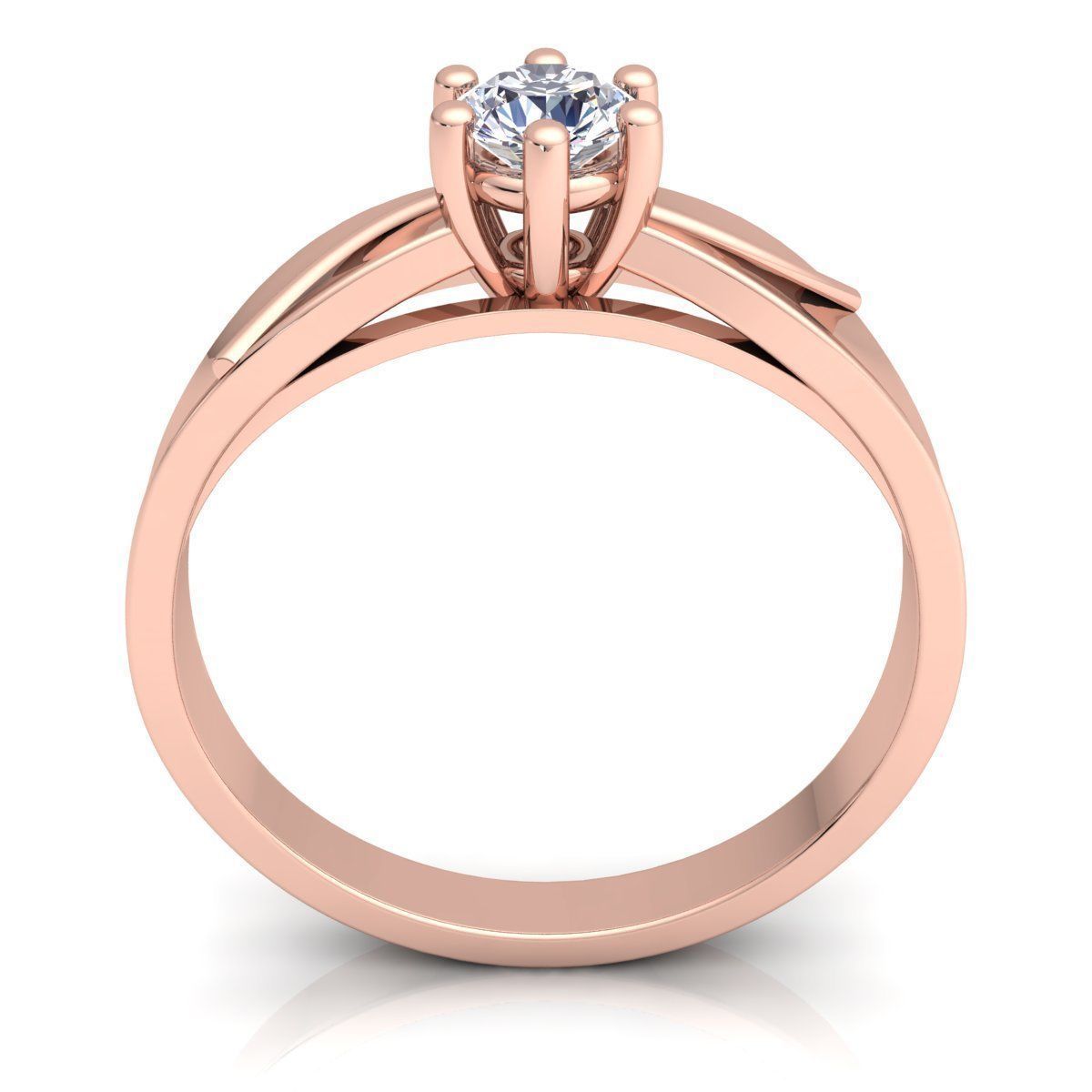 Woman Diamond Ring  3D print model_4