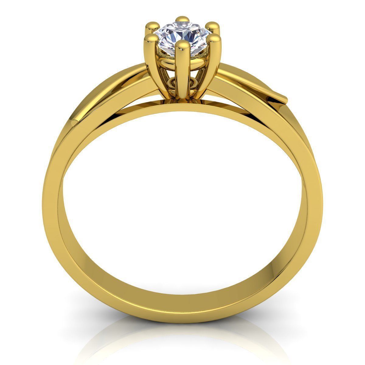 Woman Diamond Ring  3D print model_3