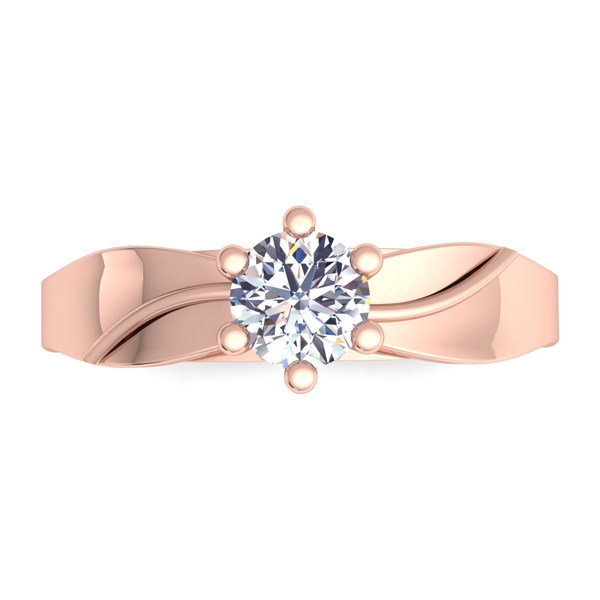 Woman Diamond Ring  3D print model_7