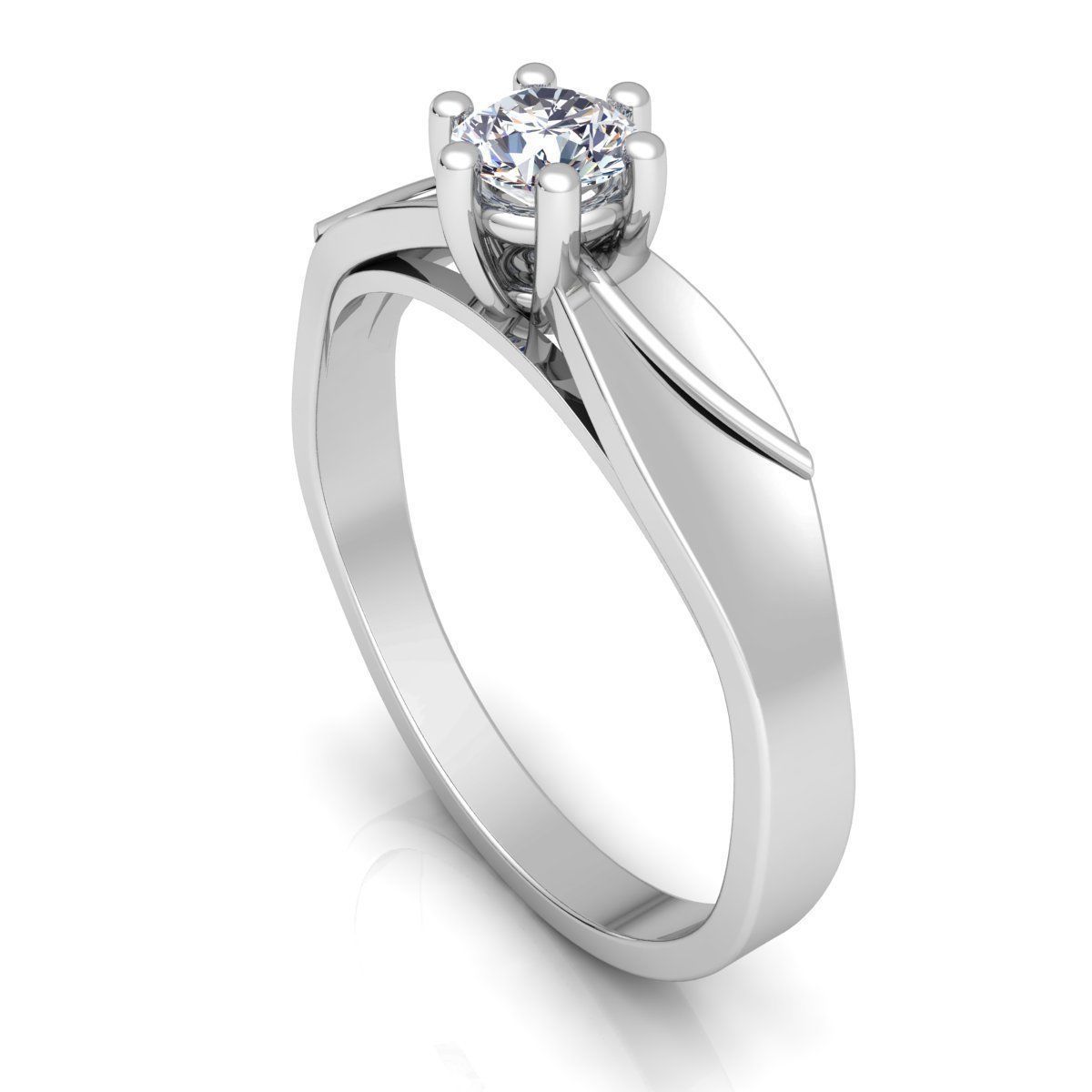 Woman Diamond Ring  3D print model_11