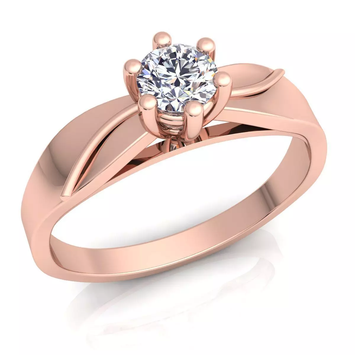Woman Diamond Ring  3D print model_0
