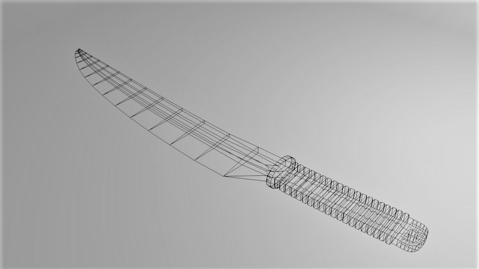 Machete 2 knife 3D model_5