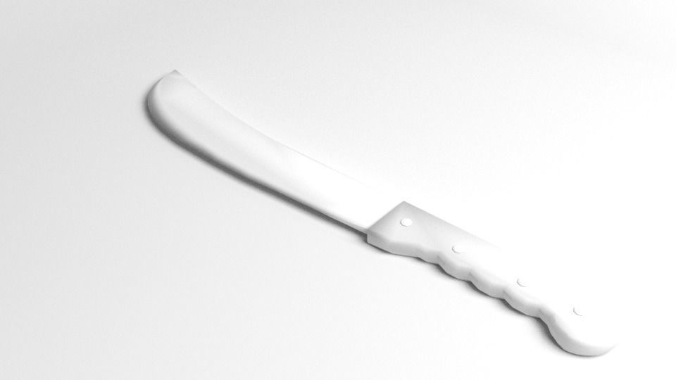 Machete 3 knife 3D model_4