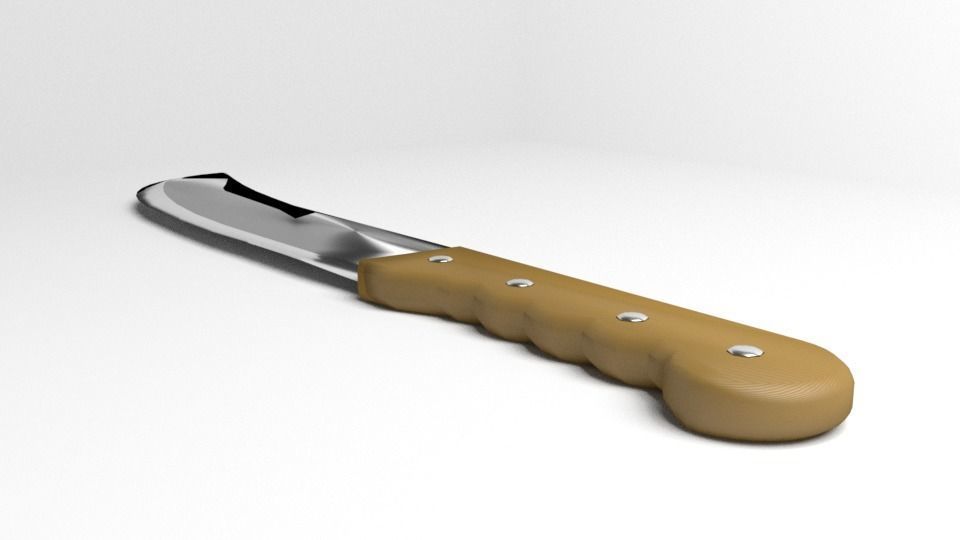 Machete 3 knife 3D model_3