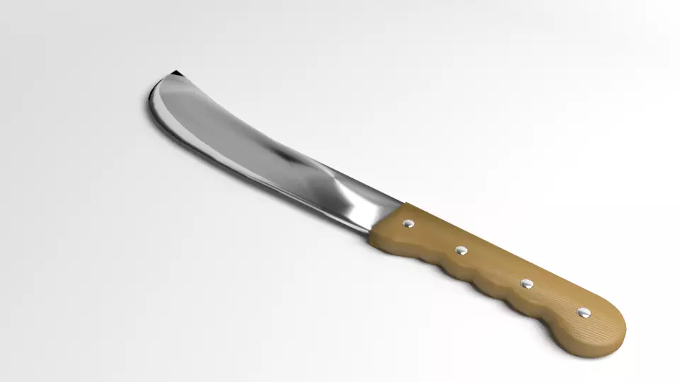 Machete 3 knife 3D model_0