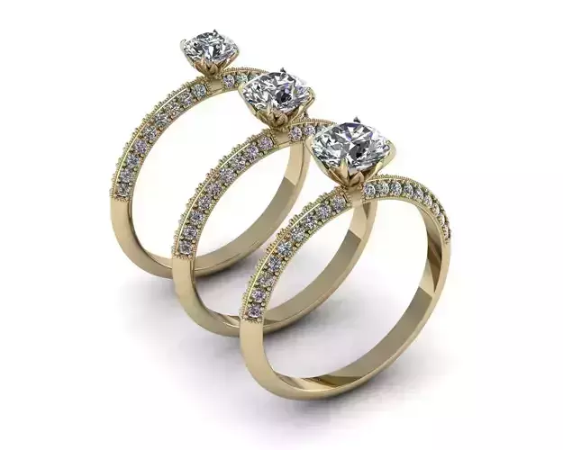 Jewelry Rings NINE RINGS 014 3D print model