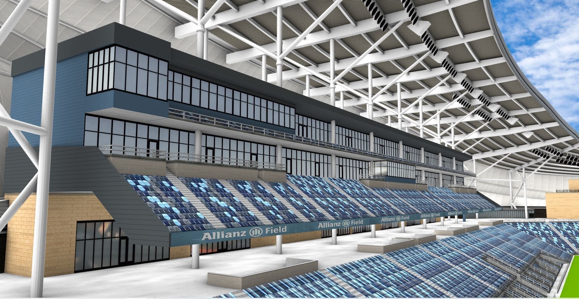 Allianz Field Stadium Low-poly 3D model_19