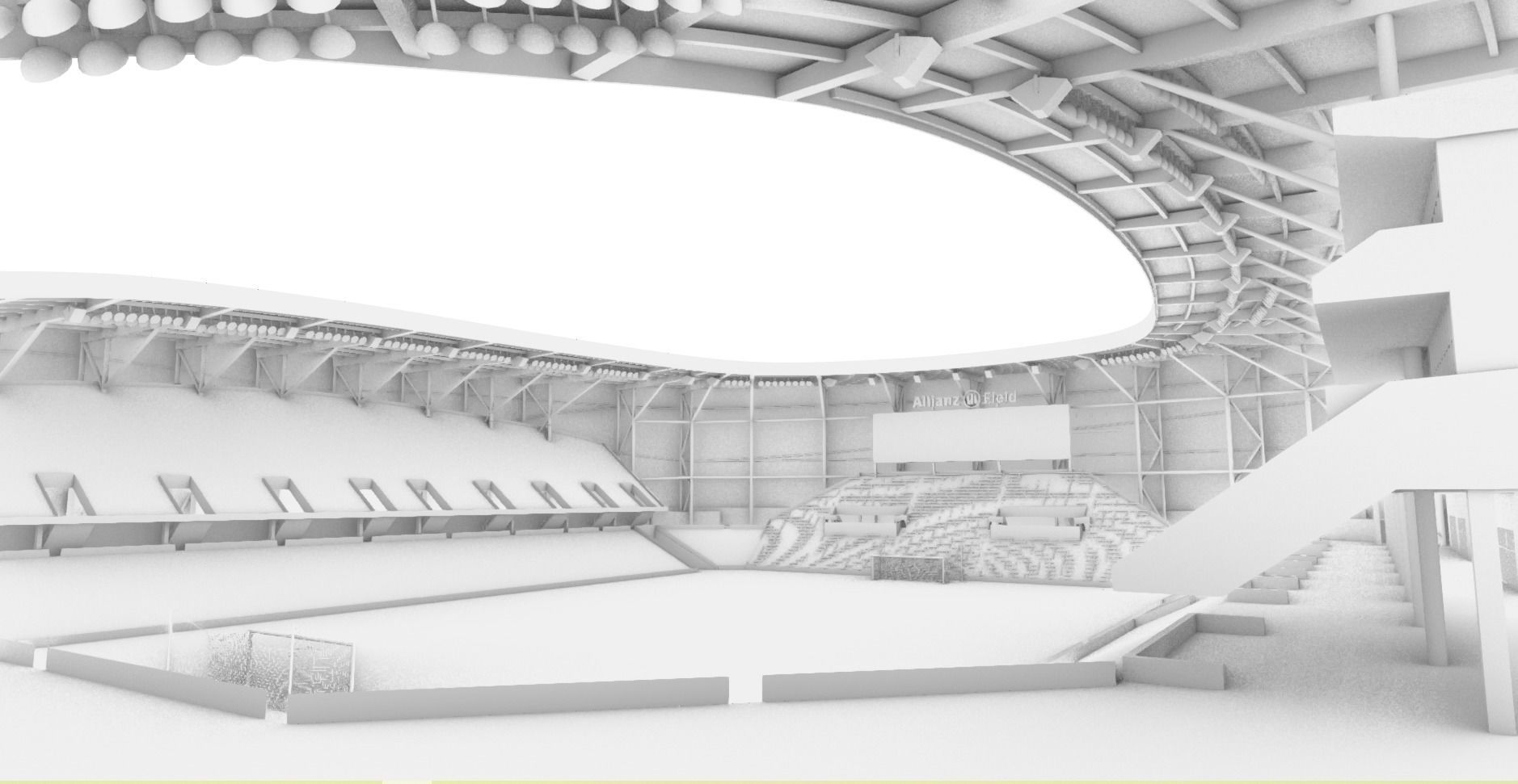 Allianz Field Stadium Low-poly 3D model_2