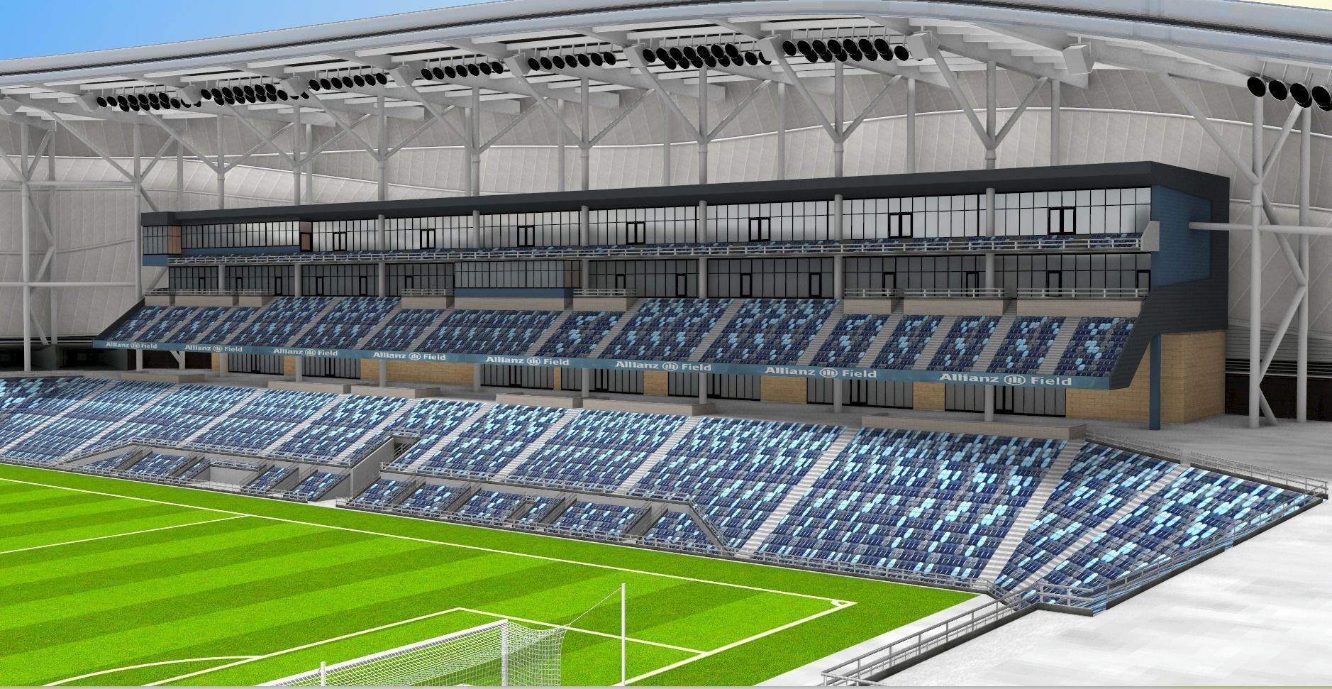 Allianz Field Stadium Low-poly 3D model_36