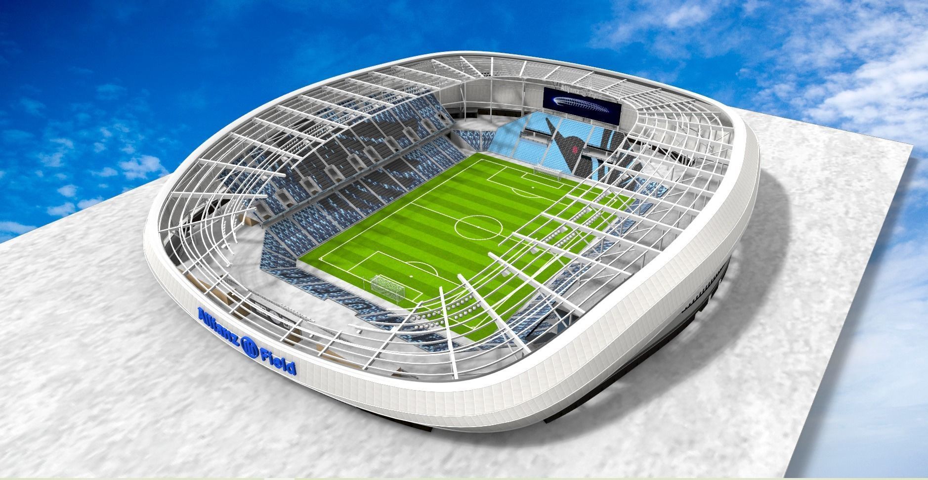 Allianz Field Stadium Low-poly 3D model_44