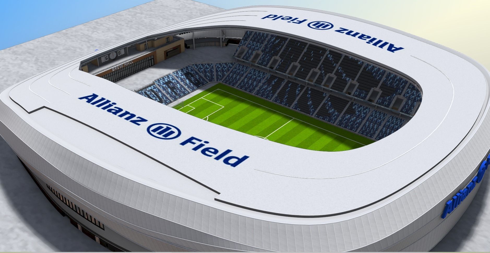 Allianz Field Stadium Low-poly 3D model_32
