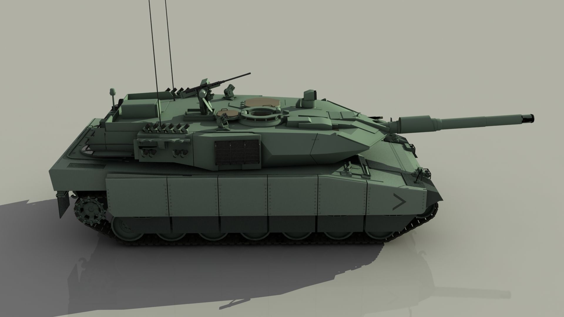 Turkish main battle tank   ALTAY 3D model_7
