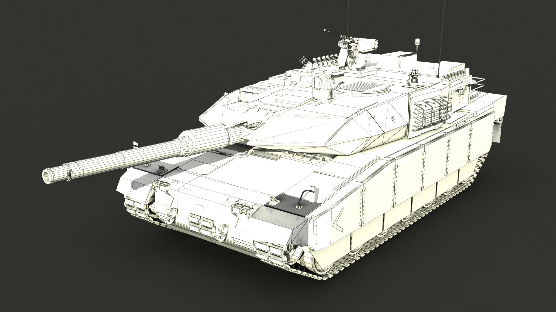 Turkish main battle tank   ALTAY 3D model_9