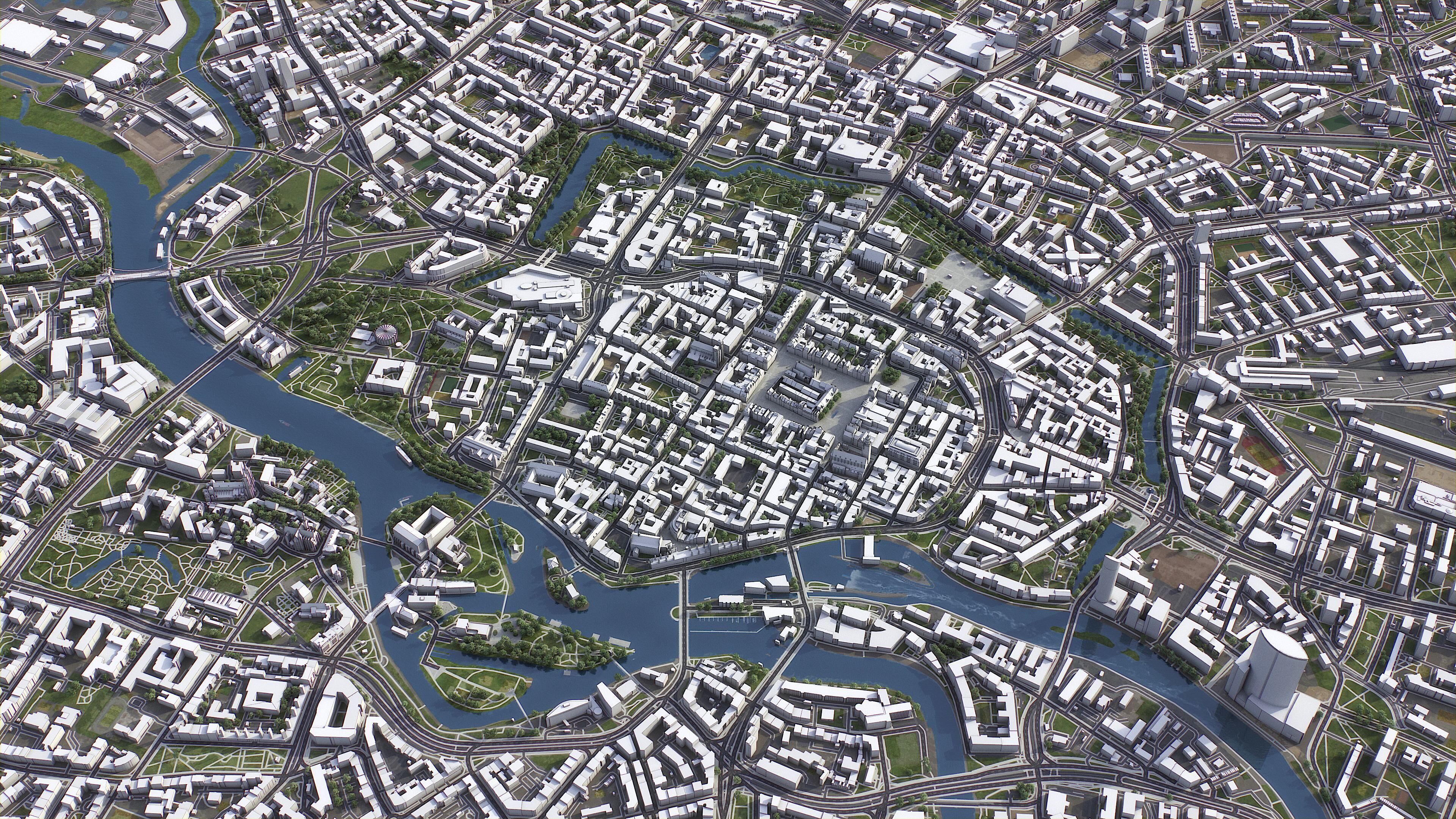 Wroclaw - 3D City Model Low-poly 3D model_3