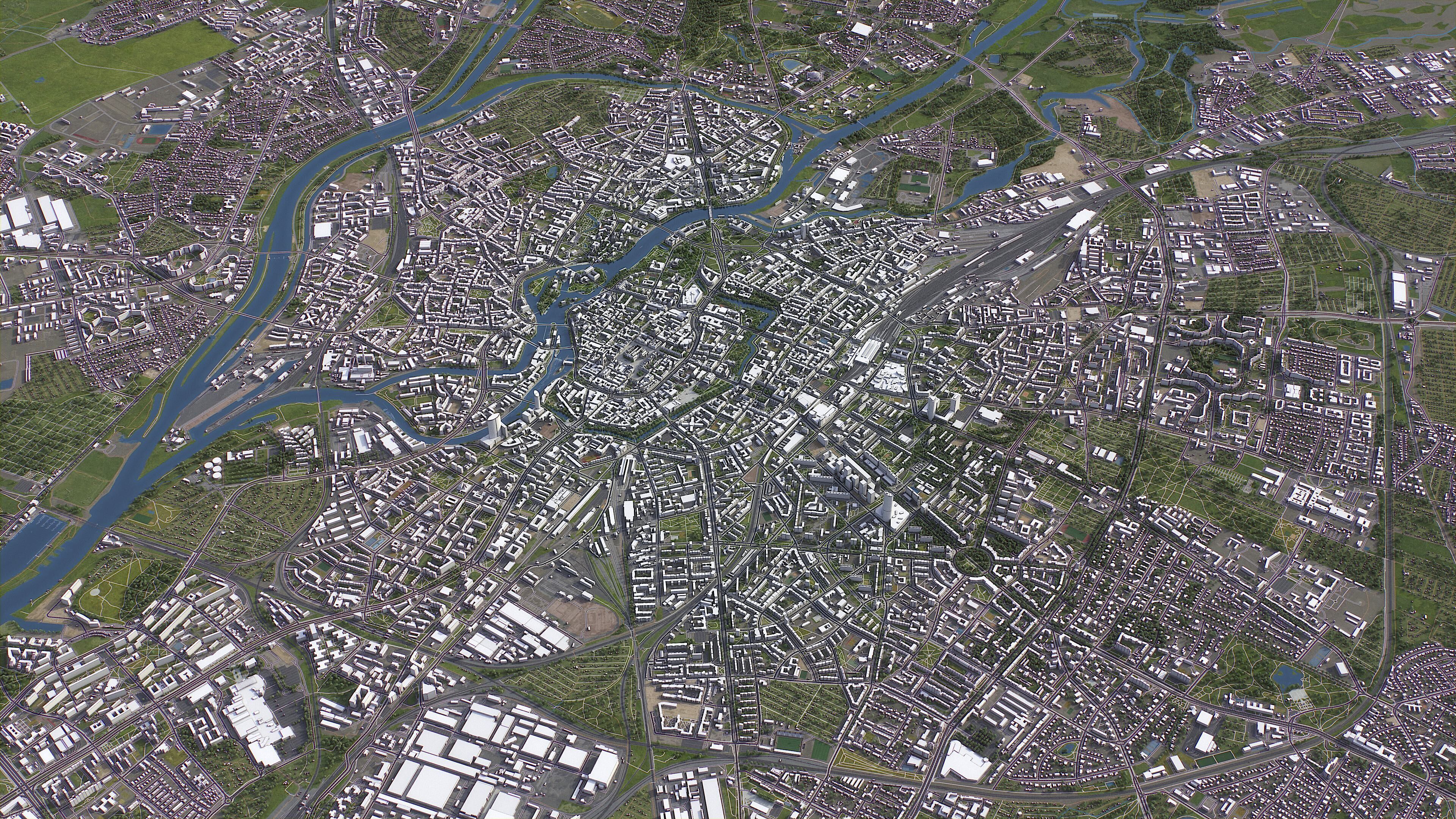 Wroclaw - 3D City Model Low-poly 3D model_17