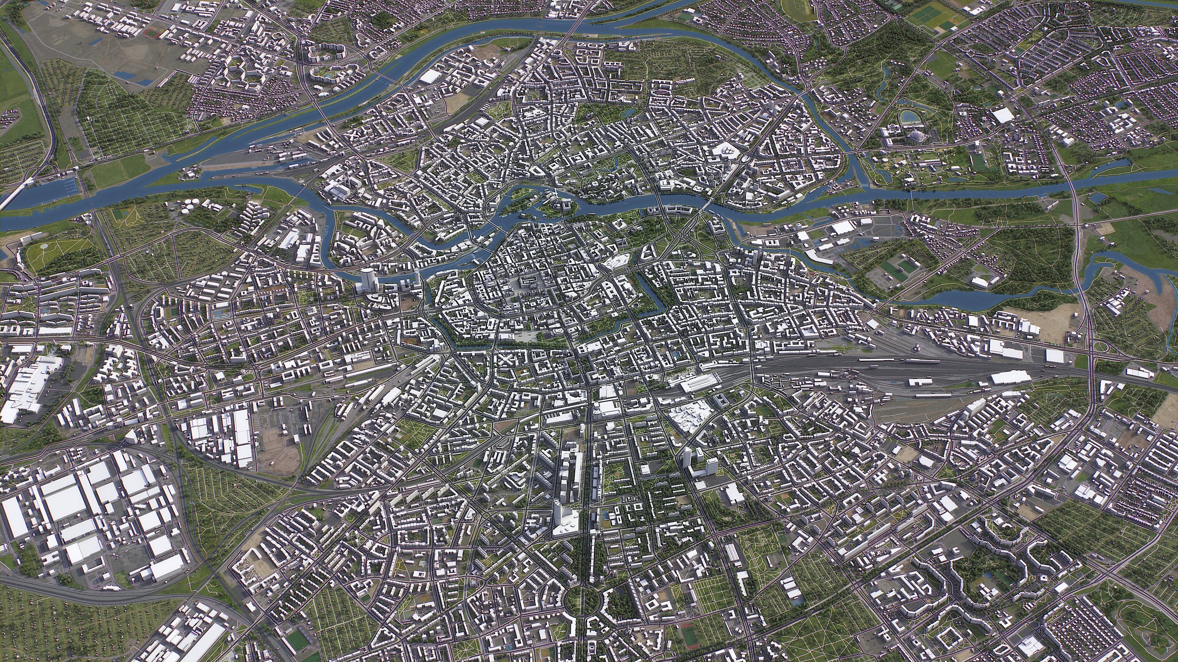 Wroclaw - 3D City Model Low-poly 3D model_16