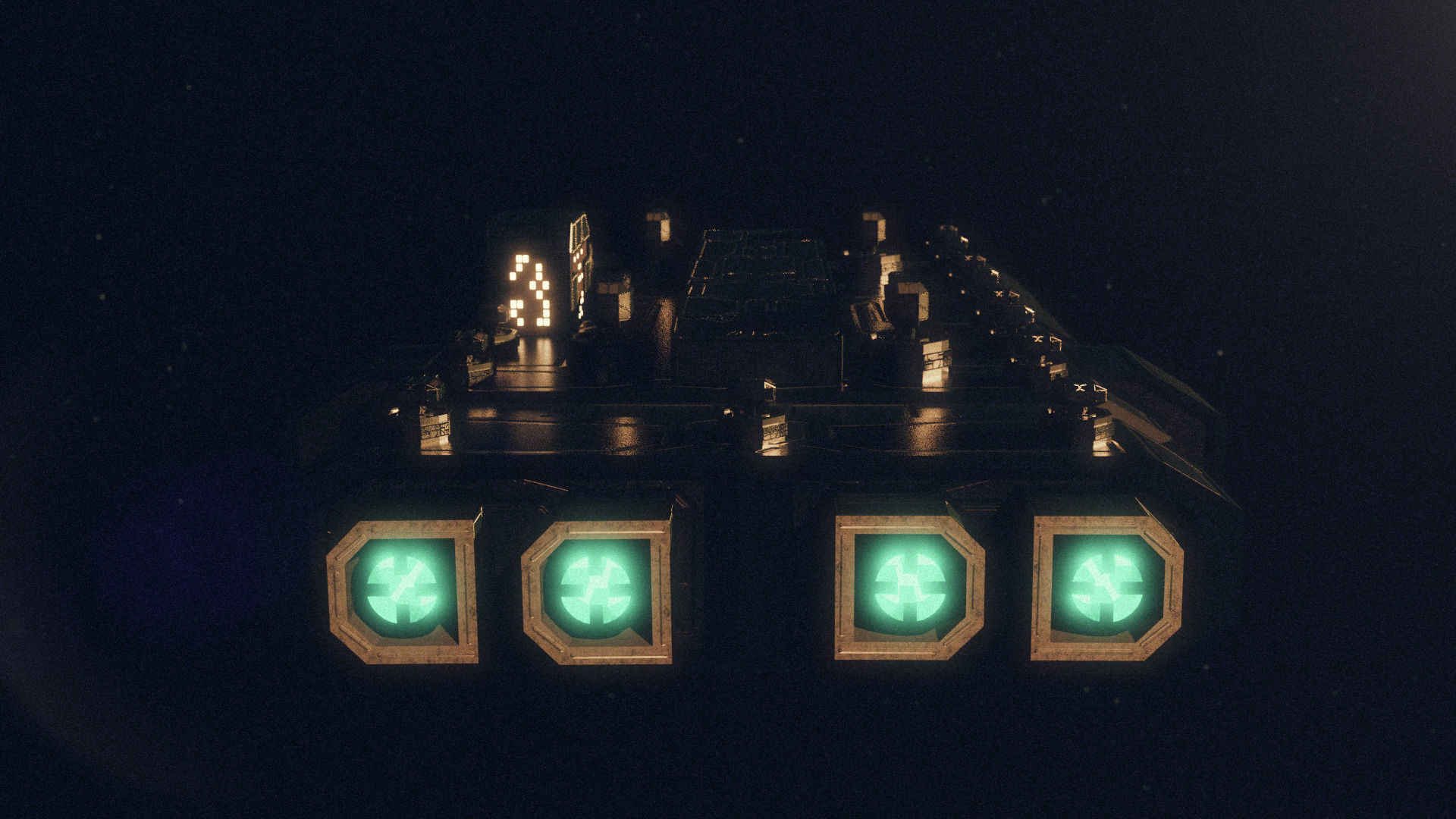 Warship Freedom Free low-poly 3D model_5