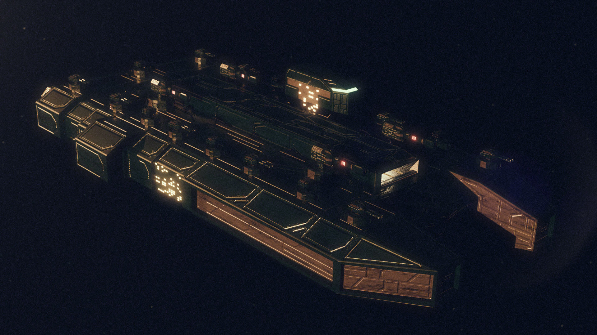 Warship Freedom Free low-poly 3D model_2