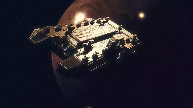 Warship Freedom Free low-poly 3D model