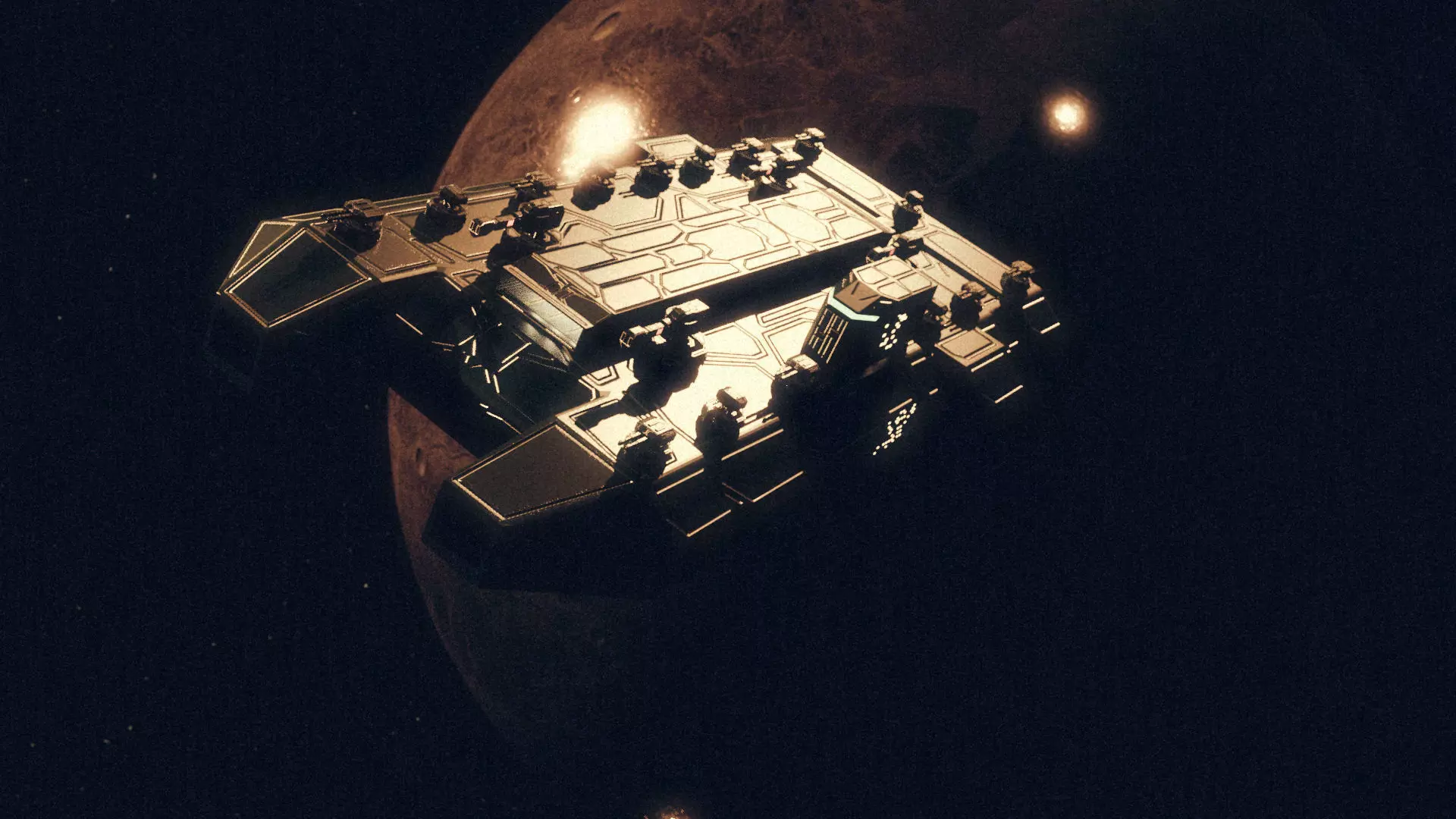 Warship Freedom Free low-poly 3D model_0