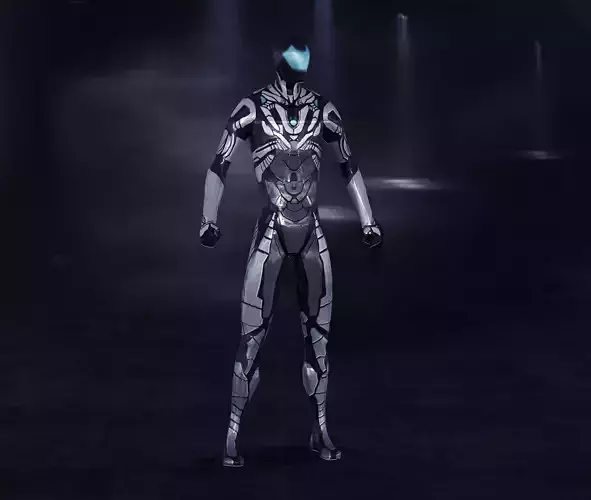 Futuristic Cyborg Nano Suit Character