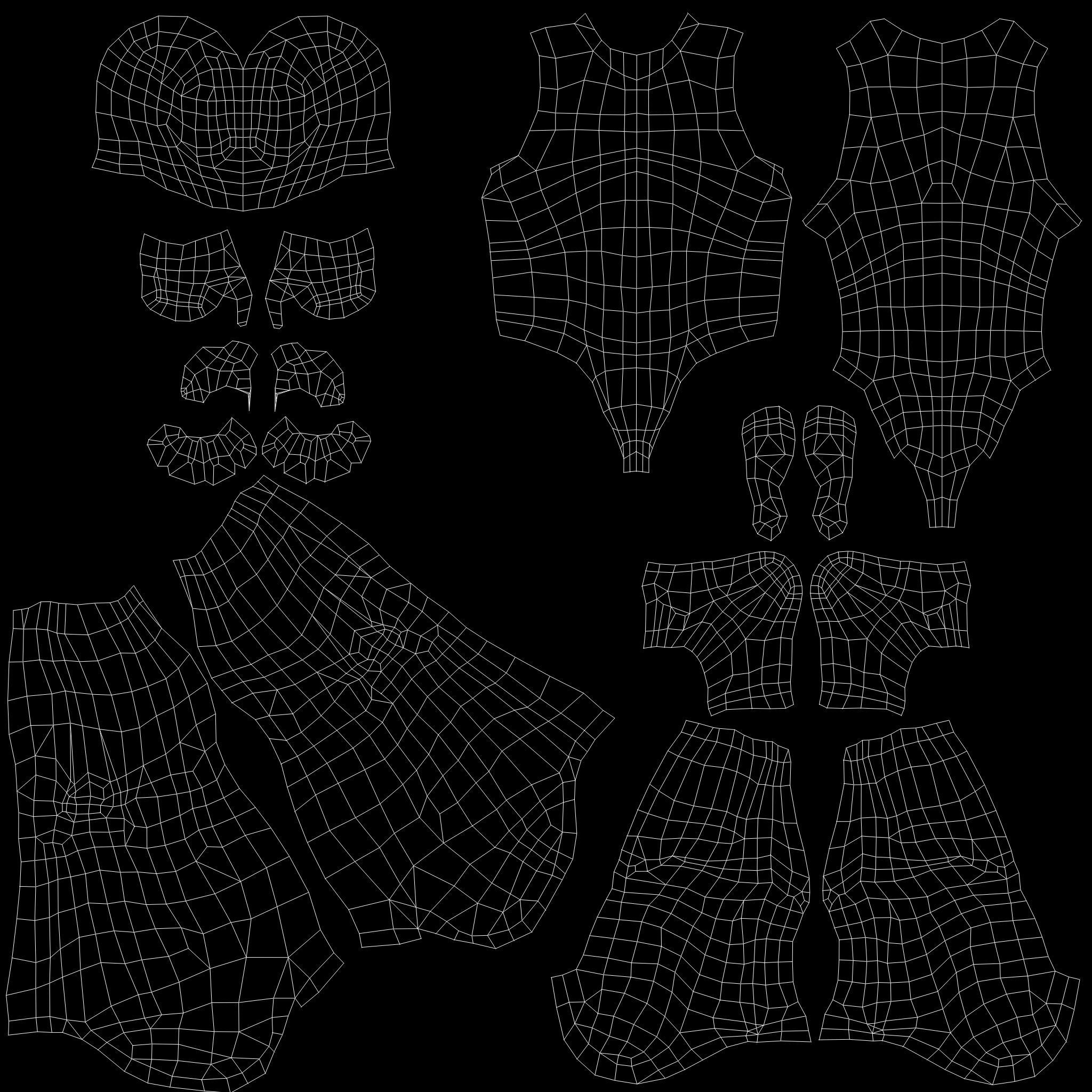 Futuristic Cyborg Nano Suit Character Low-poly 3D model_5