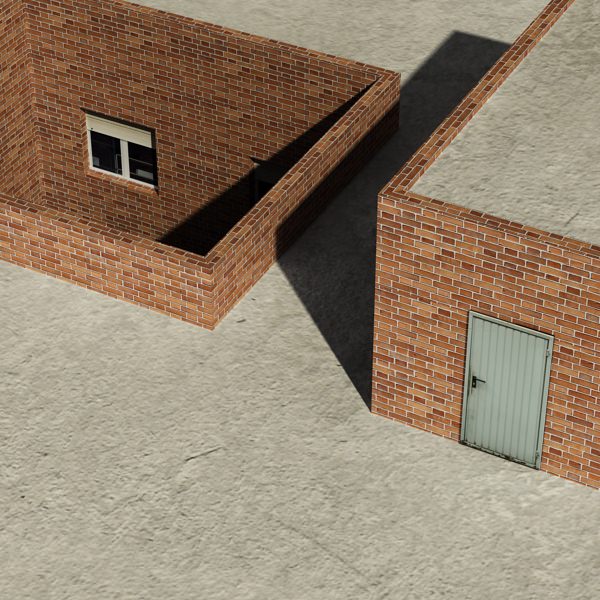 Building apartment Low-poly 3D model_10