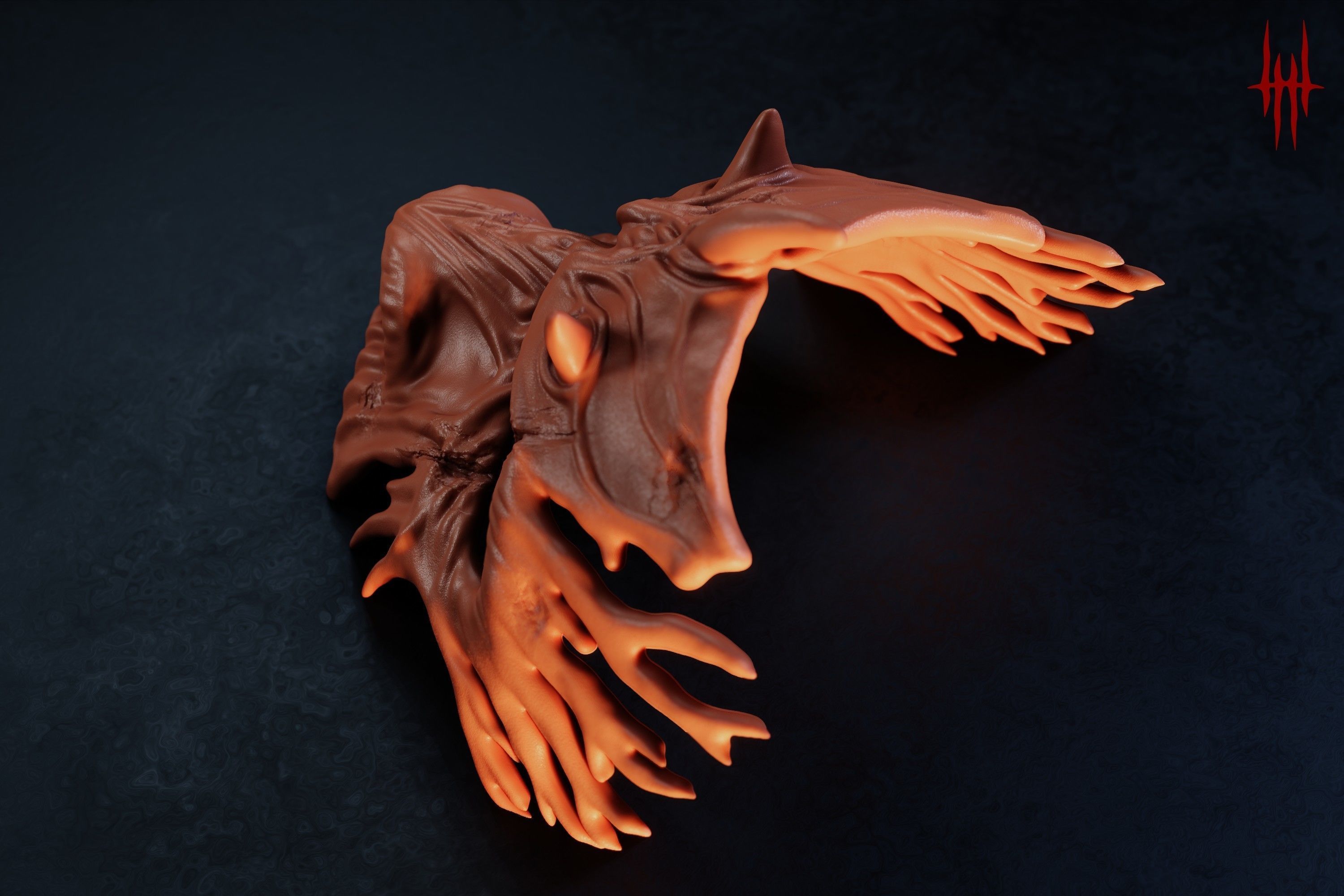 Dark Fantasy Demon Mask 3D print model_3